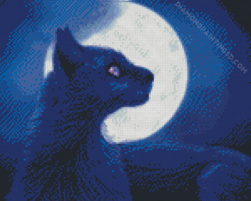 Black Cat And Moon Diamond Painting