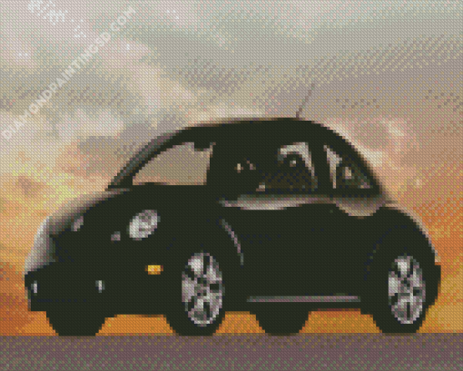 Black Volkswagen Bug Diamond Painting