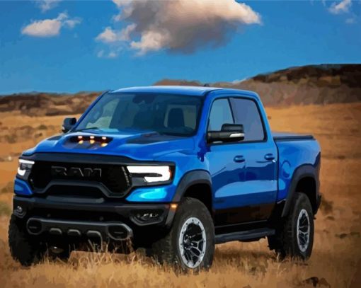 Blue Dodge Ram Diamond Painting