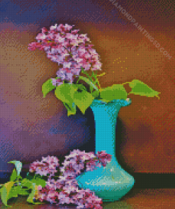 Blue Lilac Vase Diamond Painting