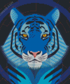 Blue Tiger Diamond Painting