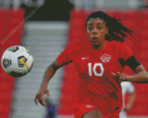 Britain Woman Soccer Player Diamond Painting