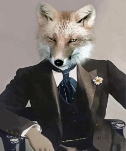 Classy Human Fox Diamond Painting