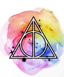 Colorful Deathly Hallows Diamond Painting