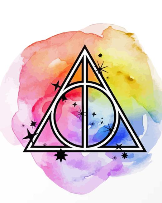 Colorful Deathly Hallows Diamond Painting