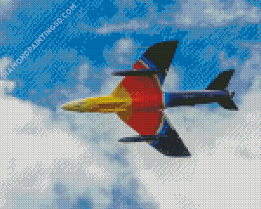 Colorful Hawker Hunter Diamond Painting