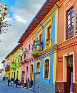 Colorful Buildings Vintage Town Diamond Painting