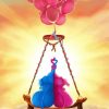 Couple Elephant And Balloons Diamond Painting