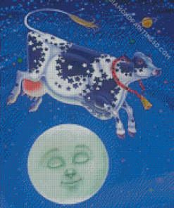 Cow Jumping Over The Moon Diamond Painting