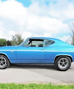 Cyan 1969 Chevy Chevelle Diamond Painting