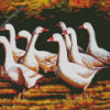 Danish Geese In The Garden Diamond Painting