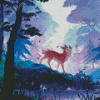 Fantasy Deer By The River Diamond Painting