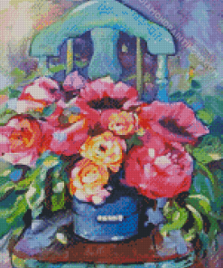 Flowers On The Chair Diamond Painting