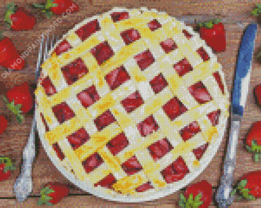 Fresh Strawberry Pie Diamond Painting