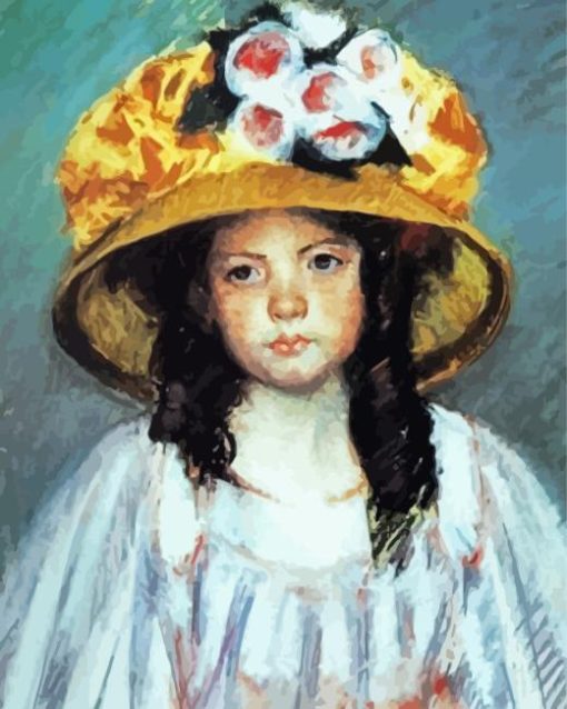 Girl In Large Hat By Mary Cassatt Diamond Painting