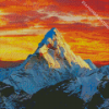 Glacier Colorful Sunset Diamond Painting