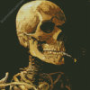 Head Of Skeleton Van Gogh Diamond Painting