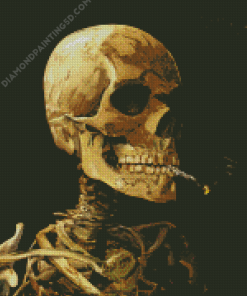 Head Of Skeleton Van Gogh Diamond Painting