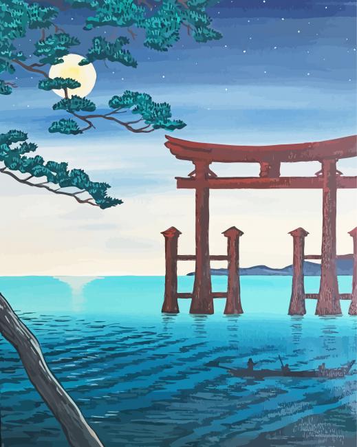 Japanese Torii Gate Art Diamond Painting