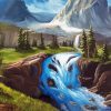 Landscape Waterfall River Art Diamond Painting