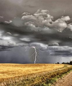 Lightning Moody Landscape Diamond Painting