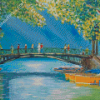 Lovers in Bridge Art Diamond Painting