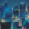 Modern City Buildings Diamond Painting