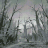 Monochrome Creepy Forest Art Diamond Painting