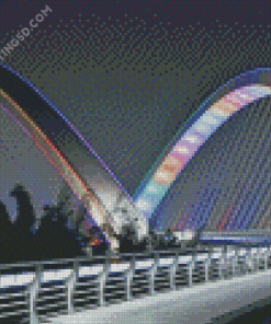 Nanning City Bridge At Night Diamond Painting