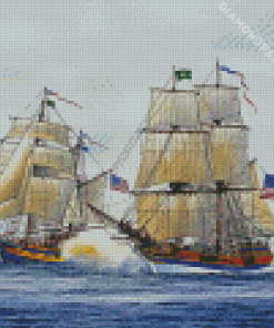 Navy American Tall Ships Diamond Painting