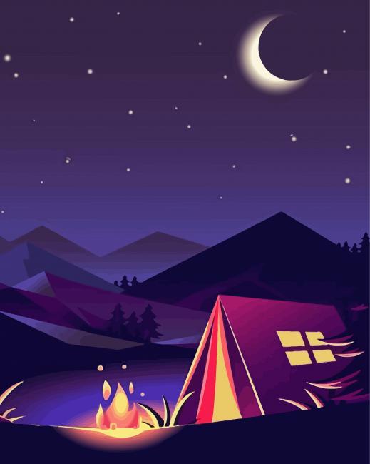 Night Camping Diamond Painting