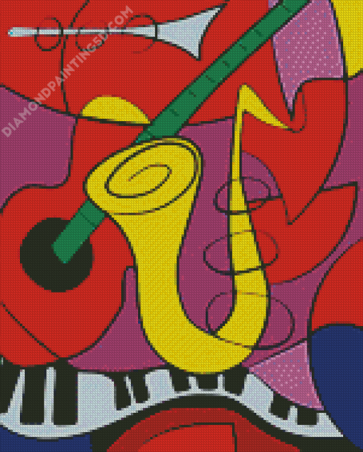 Picasso Music Instruments Diamond Painting