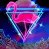 Pink Flamingo Retro Diamond Painting