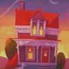 Pink House Diamond Painting