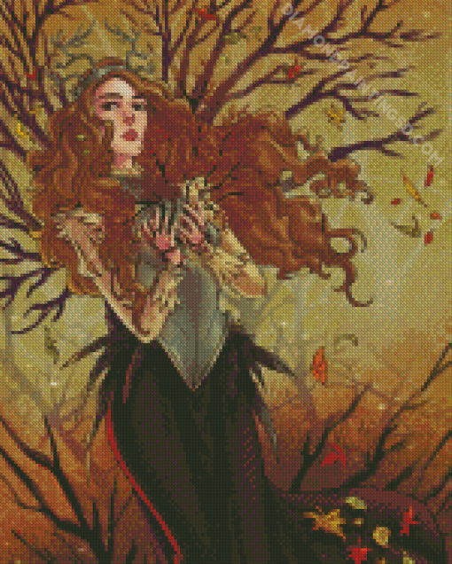 Pretty Autumn Queen Diamond Painting