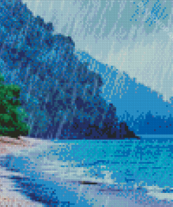 Rainy Winter Beach Diamond Painting