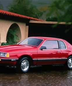 Red 1986 Ford Tbird Diamond Painting