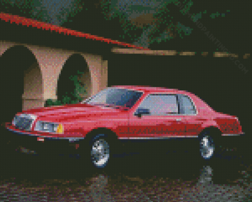 Red 1986 Ford Tbird Diamond Painting