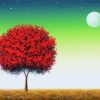 Red Tree Art Diamond Painting