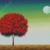 Red Tree Art Diamond Painting