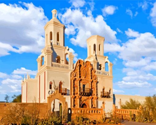 San Xavier Tucson Arizona Diamond Painting