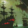 Scary Sailboat Ghost Art Diamond Painting