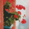 Sneak Peek Black Cats And Flowers Diamond Painting