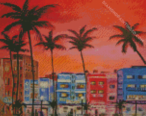 South Beach Miami Art Diamond Painting