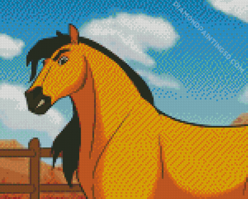 Spirit Stallion Of The Cimarron Horse Diamond Painting