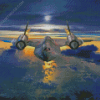 SR 71 Blackbird Airplane Diamond Painting