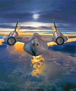 SR 71 Blackbird Airplane Diamond Painting