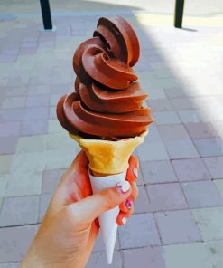 Chocolate Ice Cream Cone Diamond Painting