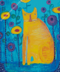 The Yellow Fat Cat Diamond Painting