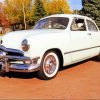 White 1950 Ford Diamond Painting